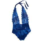 Elegant V-Neck Lace Bodysuit - Backless Intimate Lingerie for Women