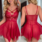Ladies' Lace Lingerie Nightgown and Babydoll Set - Elegant Sleepwear Collection